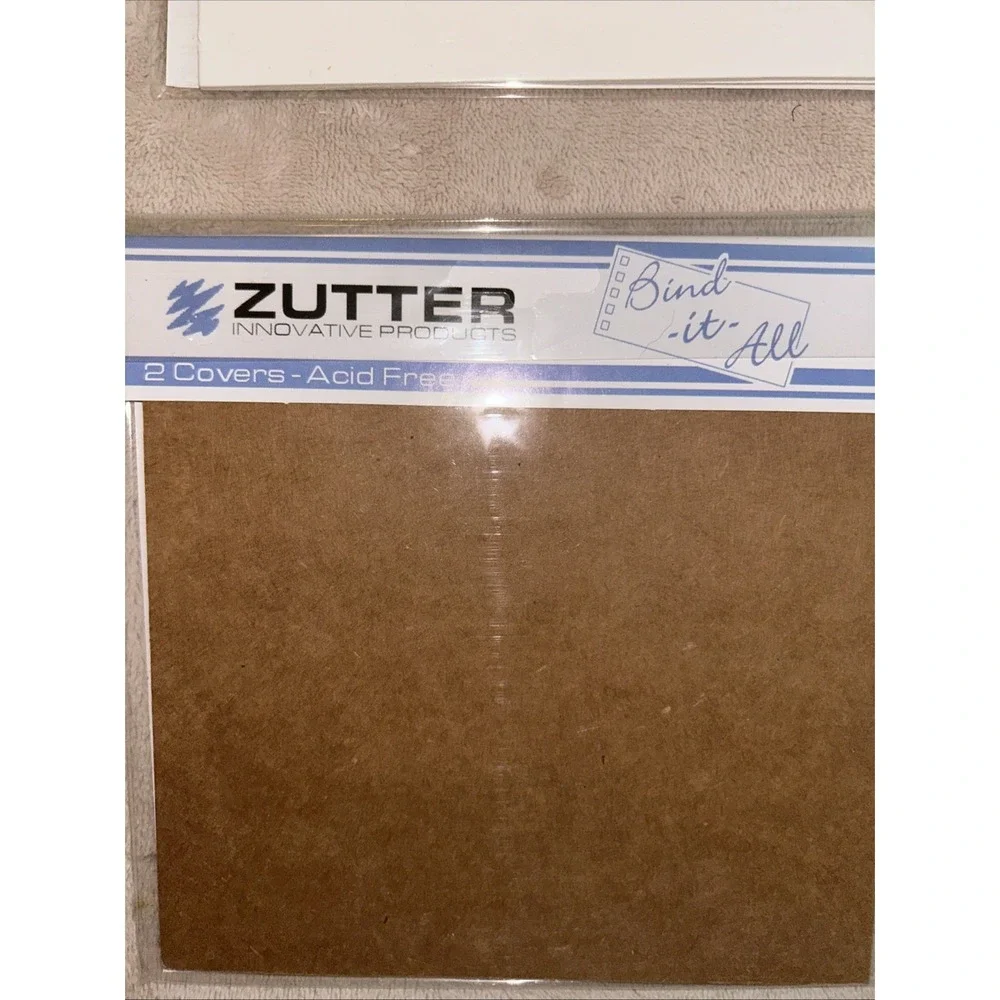 Zutter Bind It All Lot Acrylic & Kraft Board Covers With Acid Free Pages 6x6